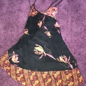 Black colorful design dress